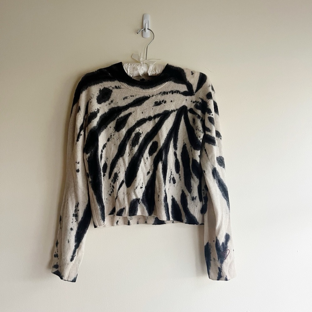 525 America Cashmere Tie Dye Crew Neck Sweater Small